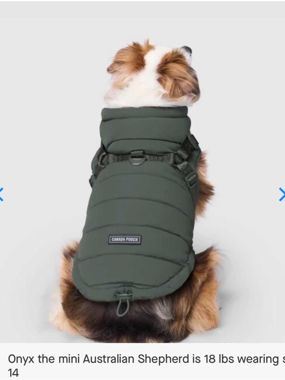 Canada Pooch Dog Harness Puffer - Picture 3 of 8